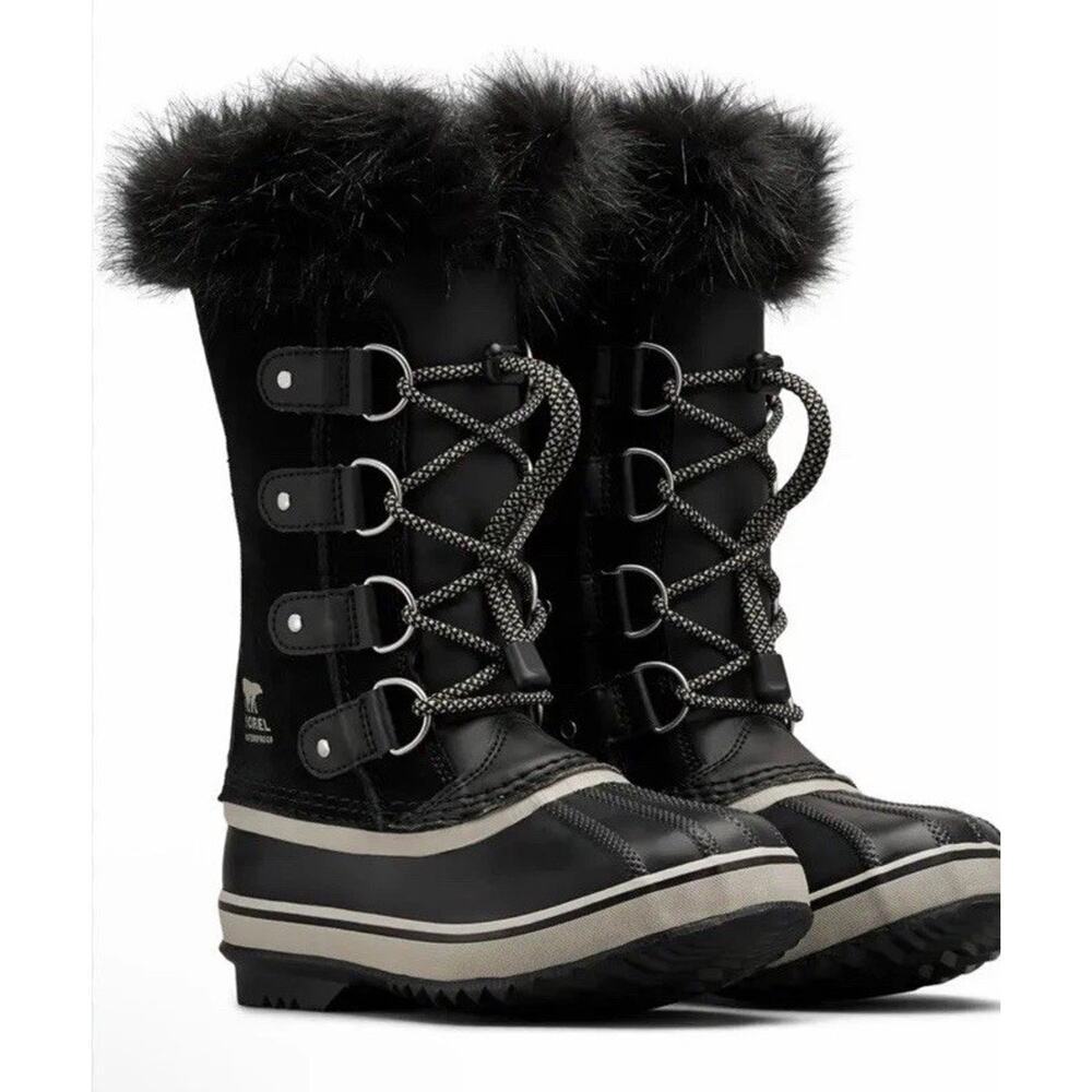 Sorel Joan of Arctic Insulated Water Proof Snow Boots Black Big Kid 6 Womens 8